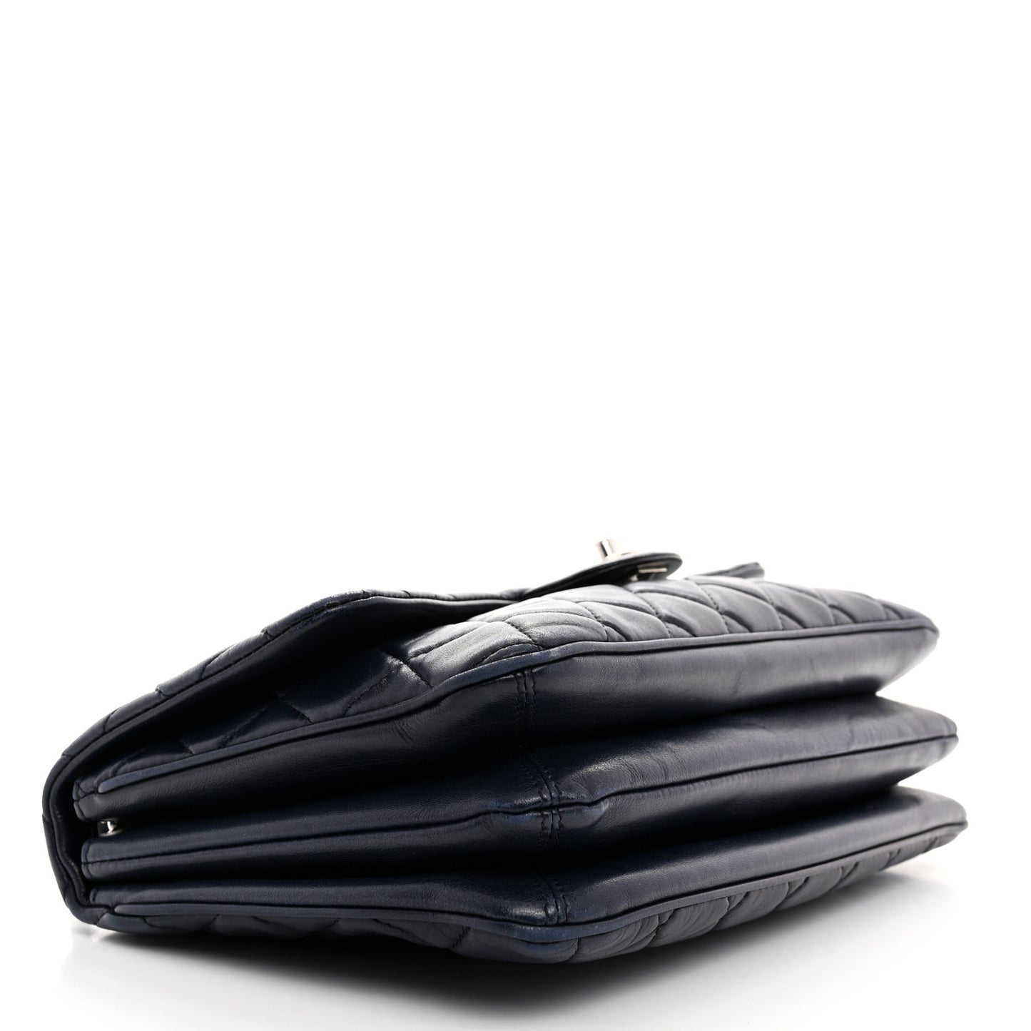 Lambskin Quilted Jumbo Chanel 3 Flap Navy