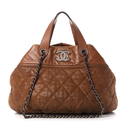 Chanel Iridescent Calfskin Large In The Mix Tote Light Brown 1 of 10