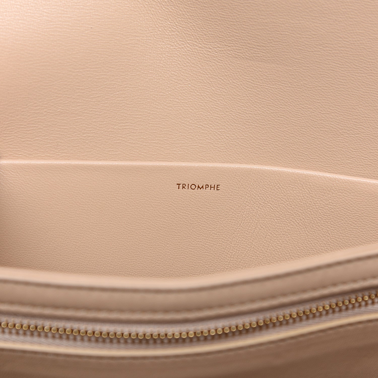 Celine Shiny Calfskin Medium Triomphe Nude 5 of 9