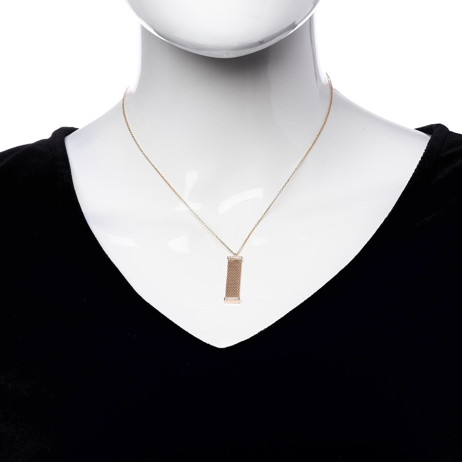 Tiffany 18K Rose Gold Diamond Somerset Pendant Necklace 2 of 7
