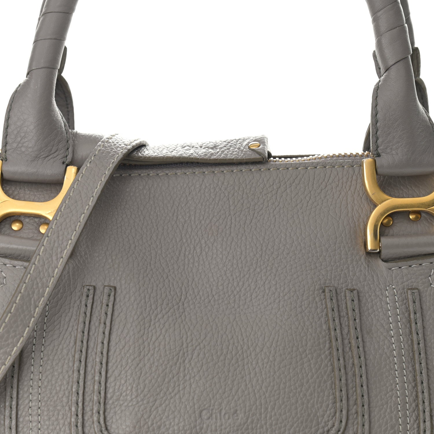 Chloe Calfskin Small Marcie Satchel Cashmere Grey 9 of 12