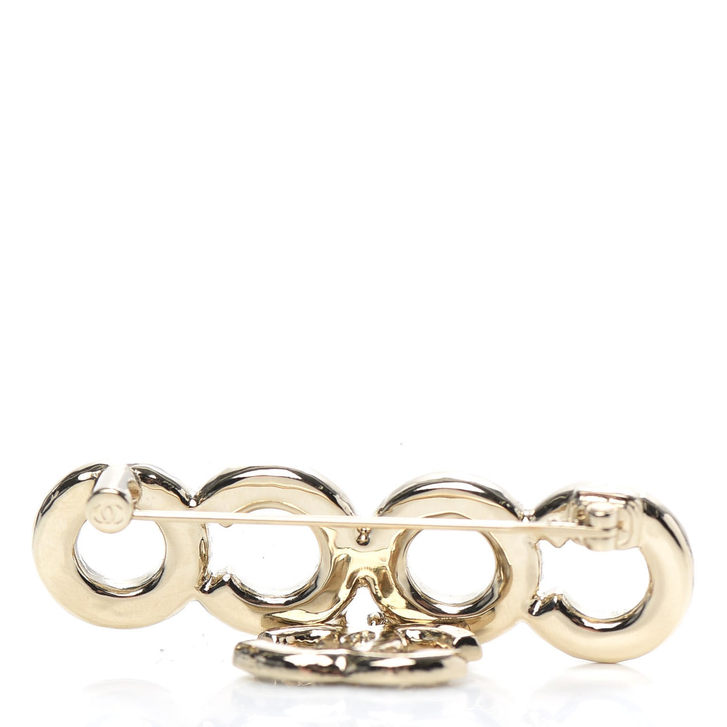 Pearl Coco Brooch Gold