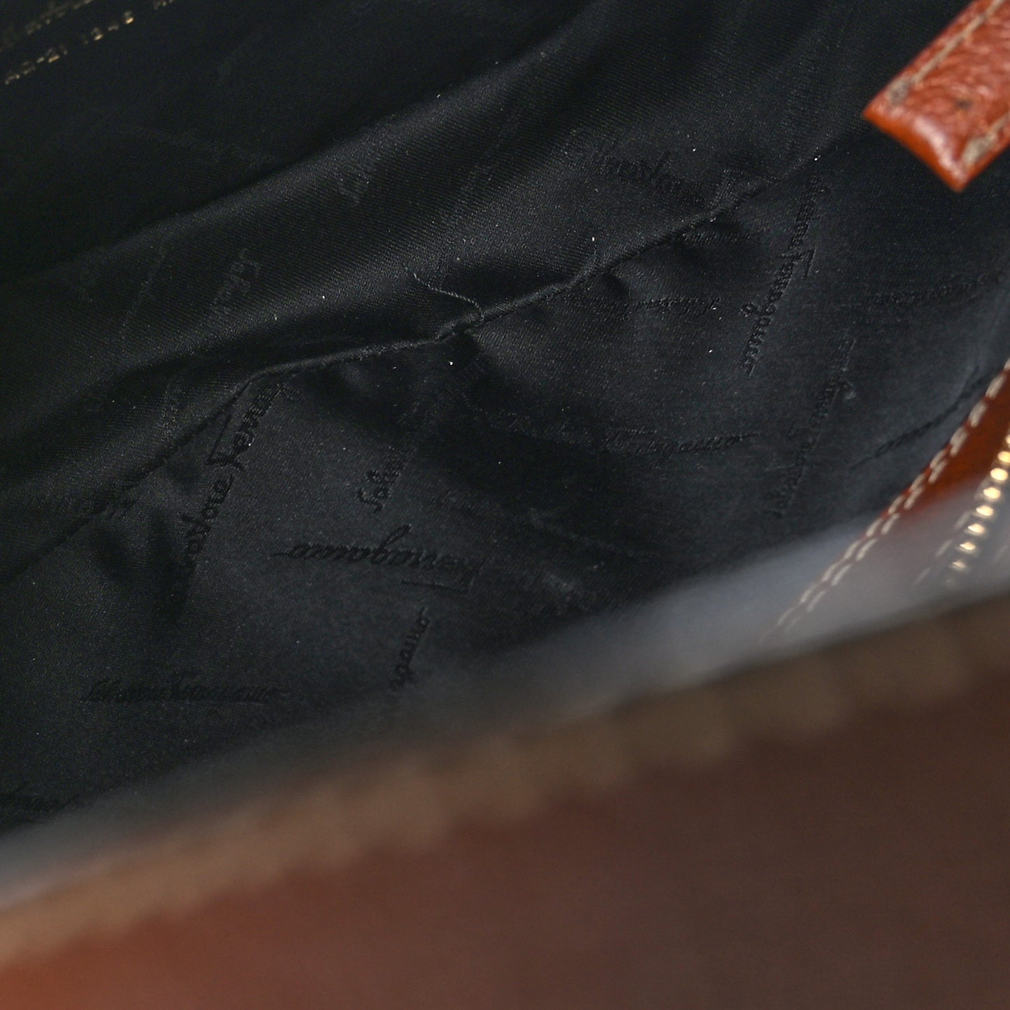 Pigskin Shoulder Bag Brown