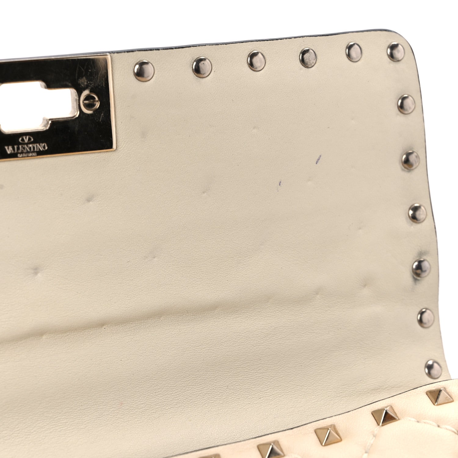 Valentino Garavani Nappa Medium Rockstud Spike Shoulder Bag Light Ivory 9 of 17