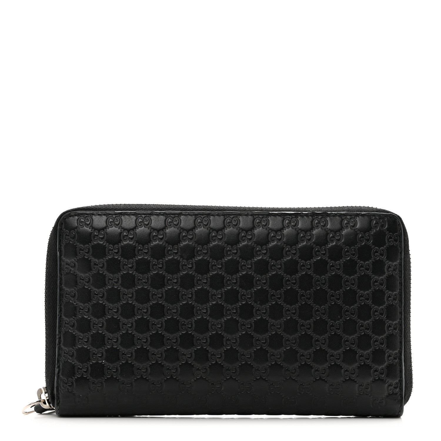 Gucci Microguccissima Large Zip Around Organizer Wallet Black 1 of 11