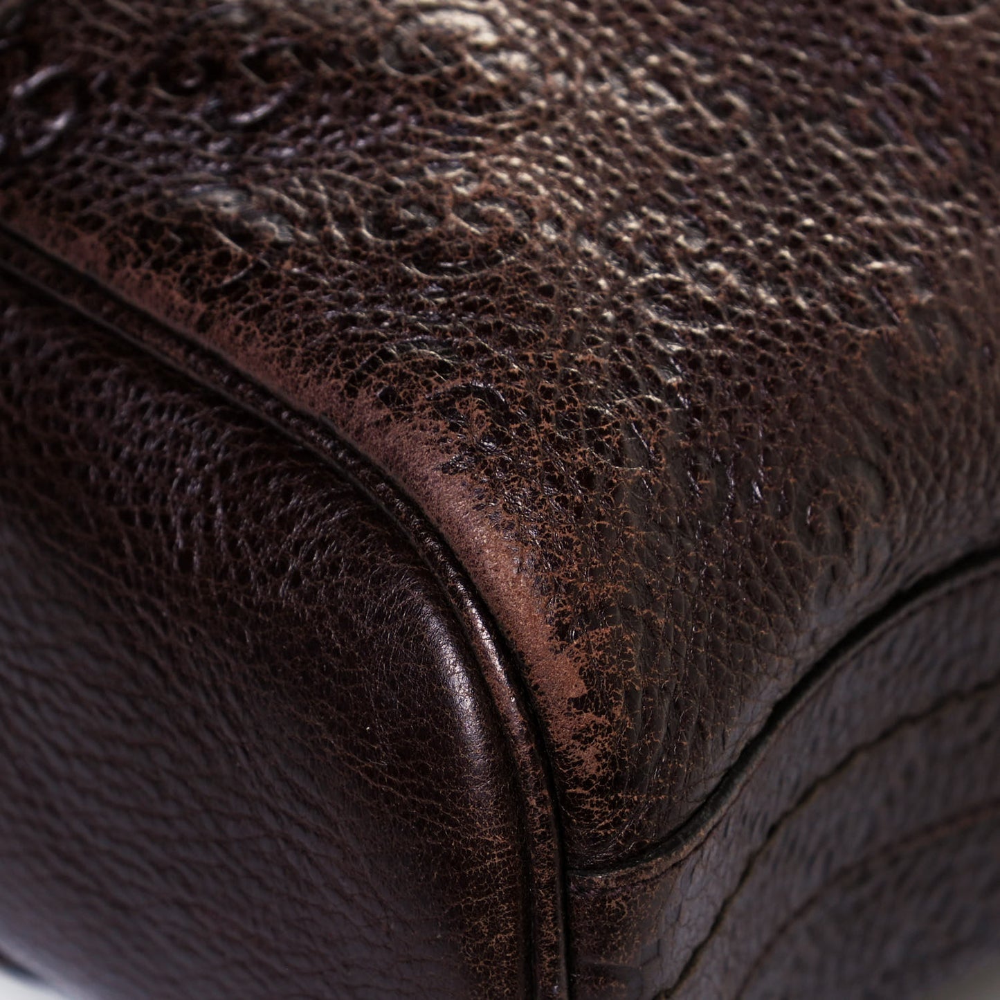 Calfskin Guccissima Trim Large Signoria Hobo Dark Brown