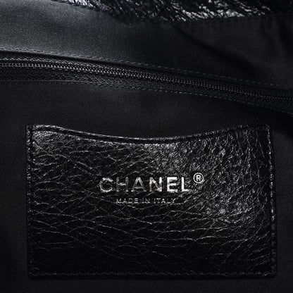 Chanel Glazed Calfskin Large On The Road Tote Black 6 of 7