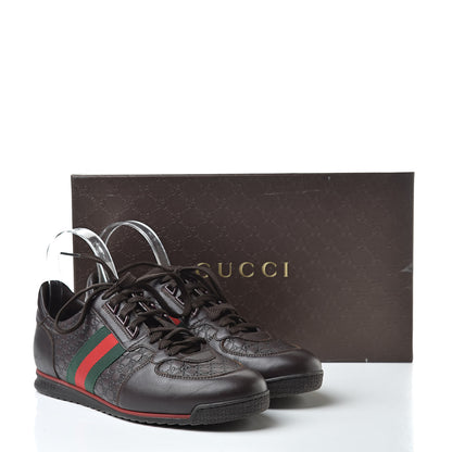 Gucci Guccissima Web Mens Sneakers 8.5 Brown 11 of 11