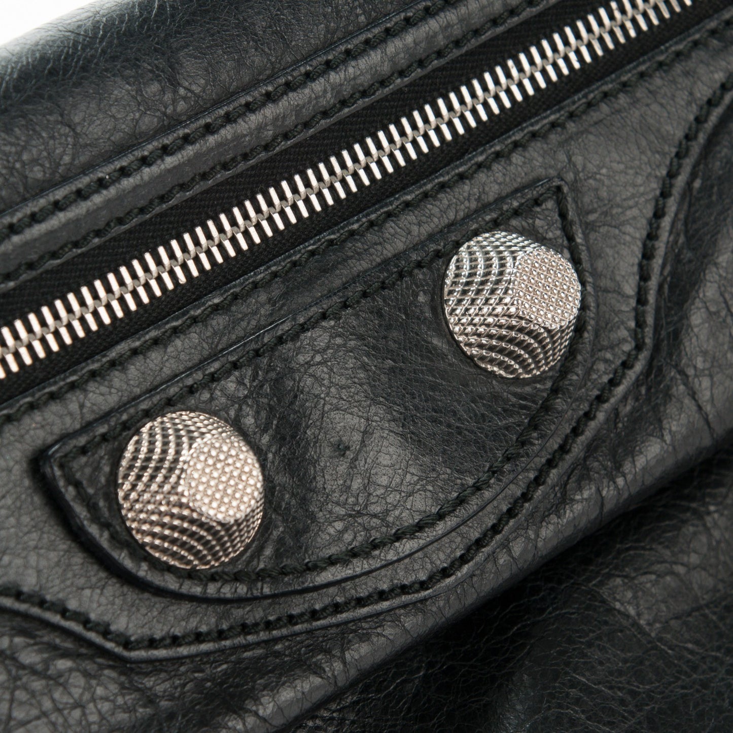 Agneau Giant 21 Silver Hardware Envelope Clutch Black