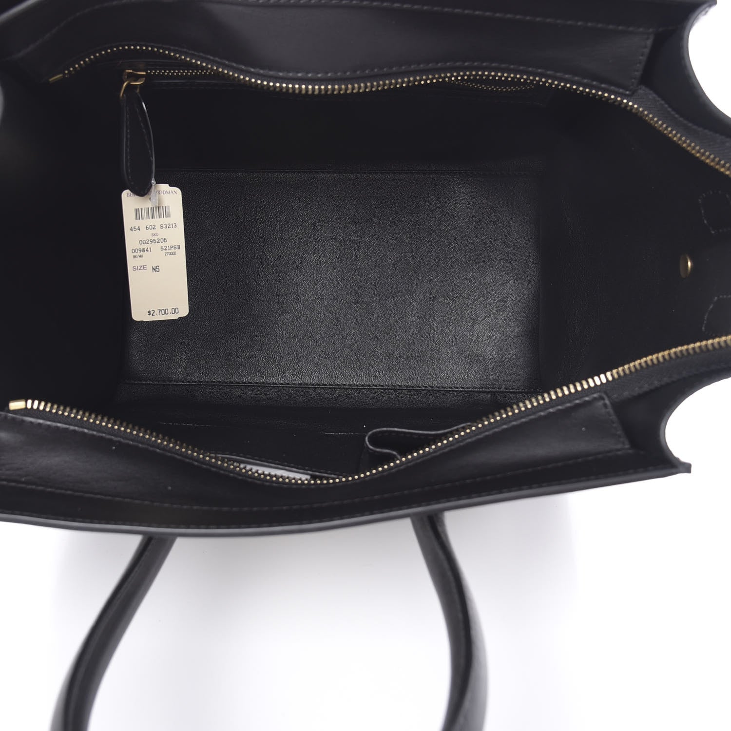 Celine Smooth Calfskin Shrunken Lambskin Mini Bi-Color Luggage Black White 5 of 12