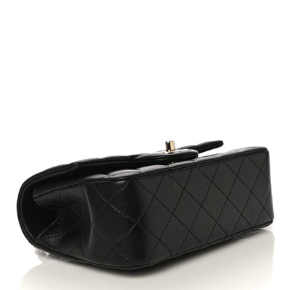 Chanel Lambskin Quilted Mini Top Handle Rectangular Flap Black 4 of 11