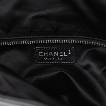 Chanel Vinyl Quilted Frozen Shopping Tote Black 6 of 15