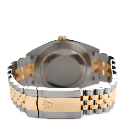 Rolex Stainless Steel 18K Yellow Gold 41mm Oyster Perpetual Datejust Watch Black 126333 3 of 5
