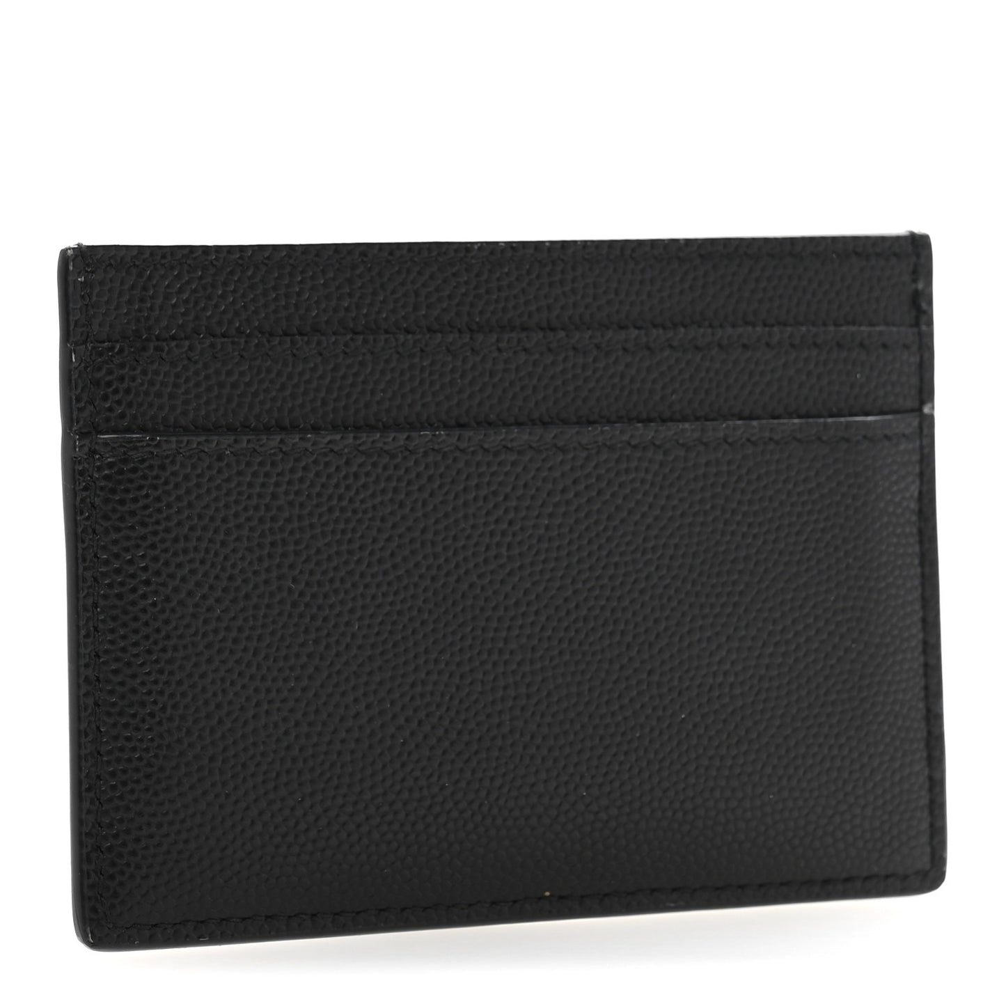 Grain De Poudre Matelasse Chevron Monochrome Monogram Credit Card Case Black