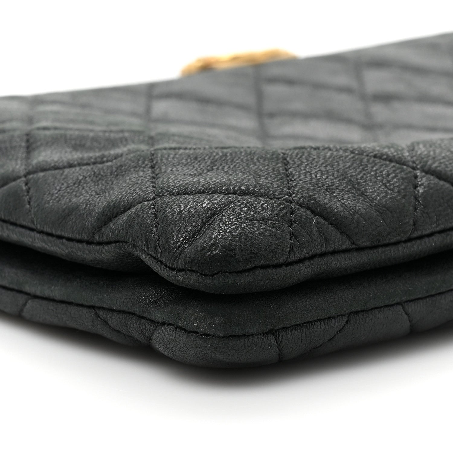 Chanel Lambskin Quilted Small Boy Zipped Pouch Black 12 of 15