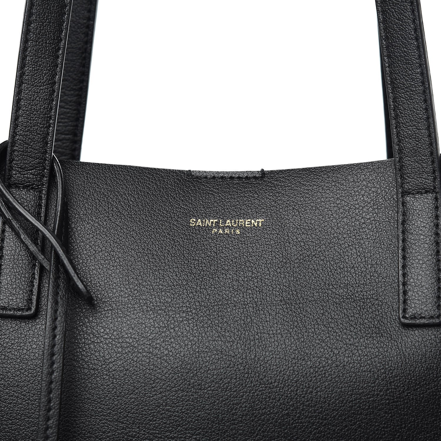 Saint Laurent Calfskin Large Shopping Tote Black 10 of 11