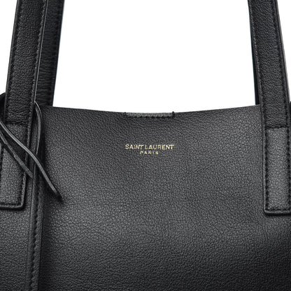 Saint Laurent Calfskin Large Shopping Tote Black 10 of 11