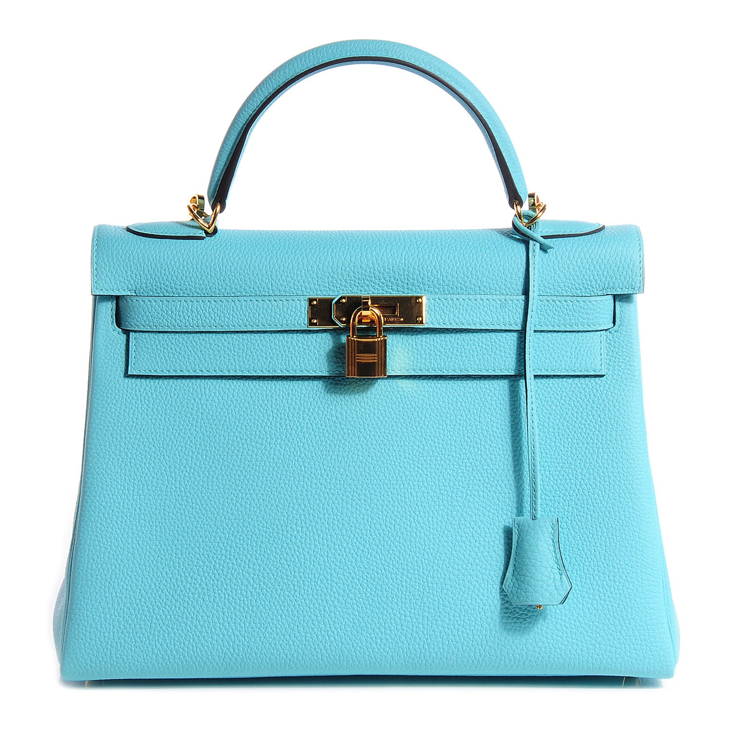 Hermes Togo Kelly Retourne 32 Bleu Atoll 1 of 28