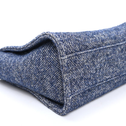 Chanel Mixed Fibers Calfskin Small Deauville Tote Blue 8 of 9