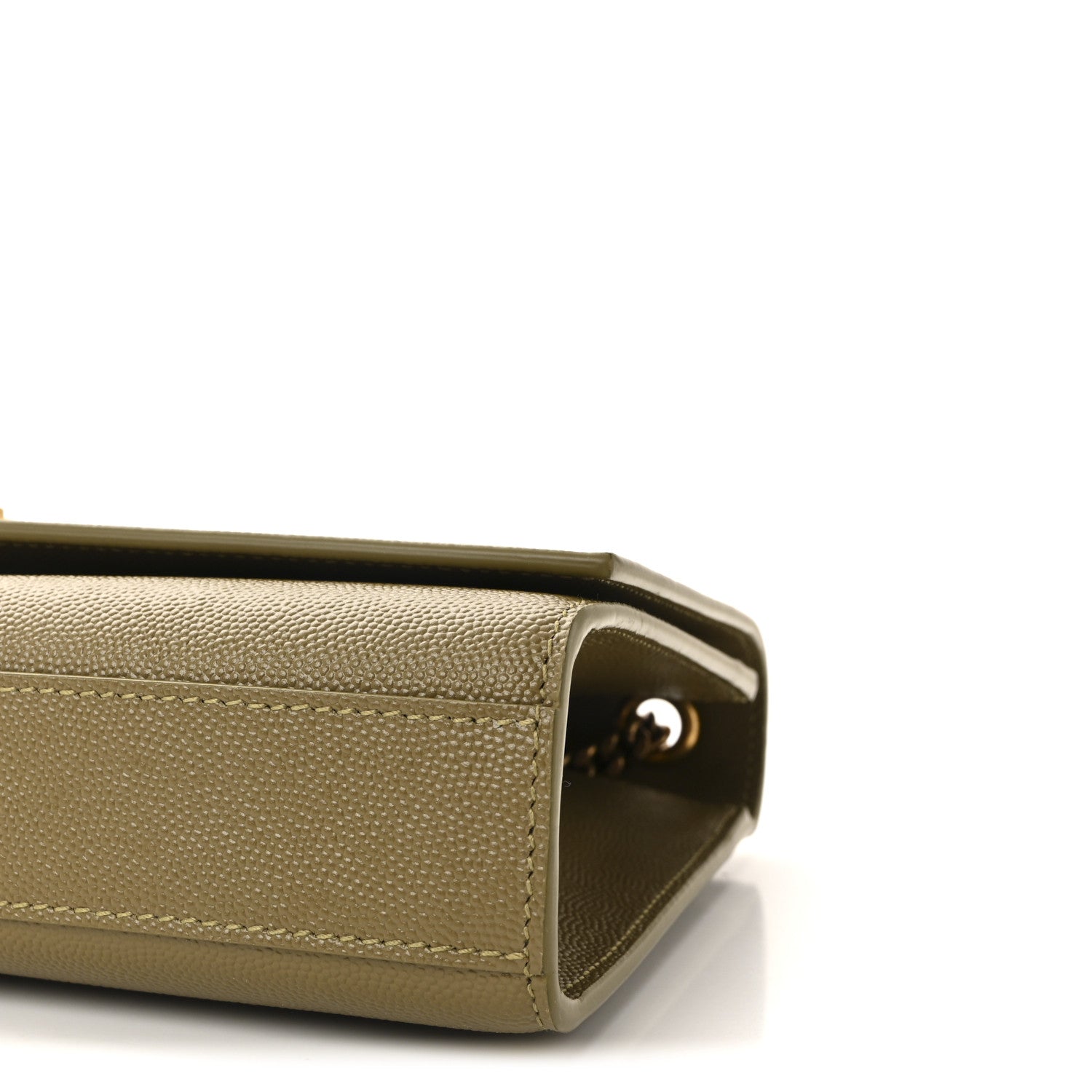 Saint Laurent Grain De Poudre Medium Monogram Kate Satchel Hazel Green 9 of 9