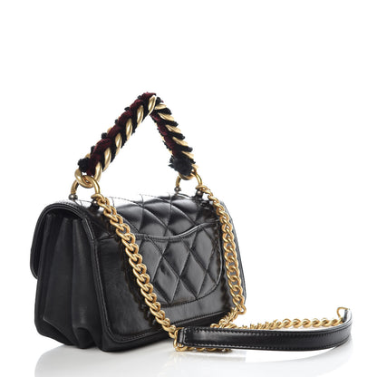 Chanel Iridescent Calfskin Quilted Mini Straight Lined Flap Black 3 of 10