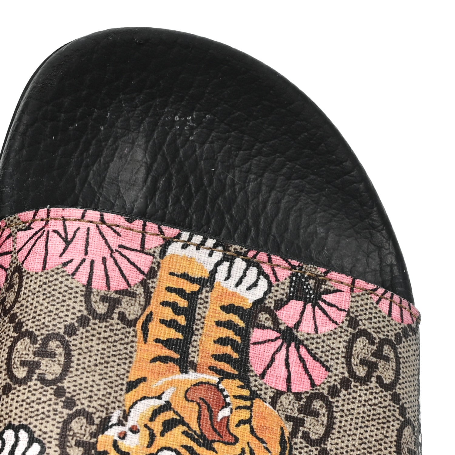 Gucci GG Supreme Monogram Bengal Slide Sandals 39 Beige Pink 8 of 8