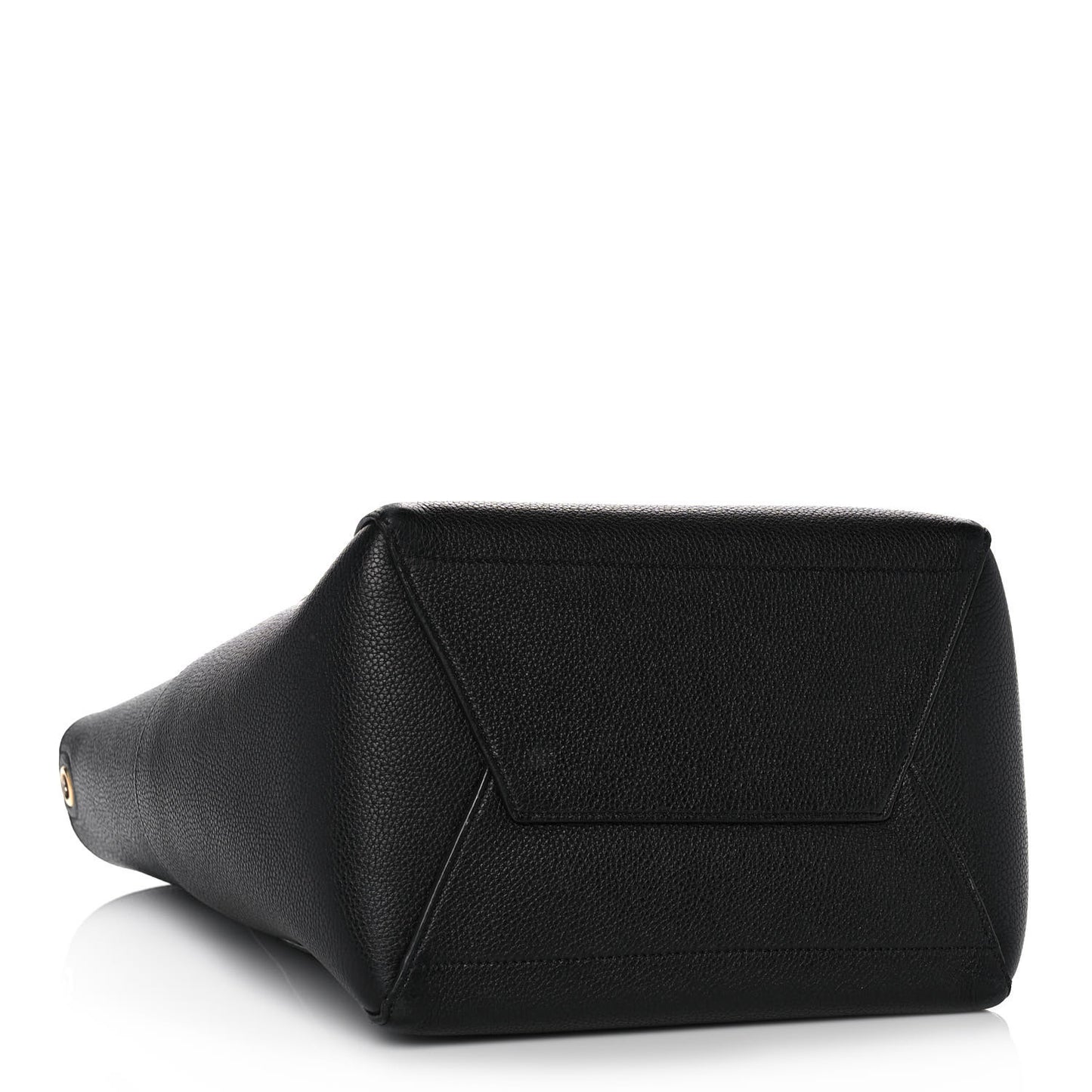 Soft Grained Calfskin Sangle Bucket Bag Black