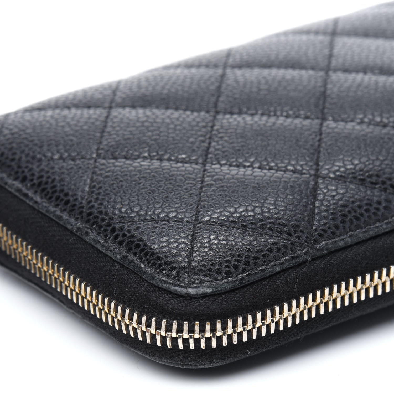 Chanel Caviar Quilted Large Gusset Zip Around Wallet Black 19 of 24
