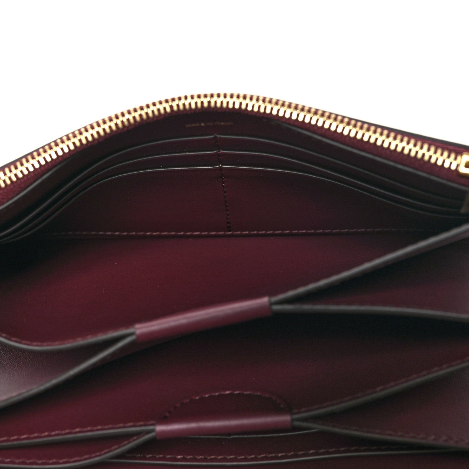 Burberry Calfskin Logo Hazelmere Wallet With Detachable Strap Deep Maroon 7 of 12