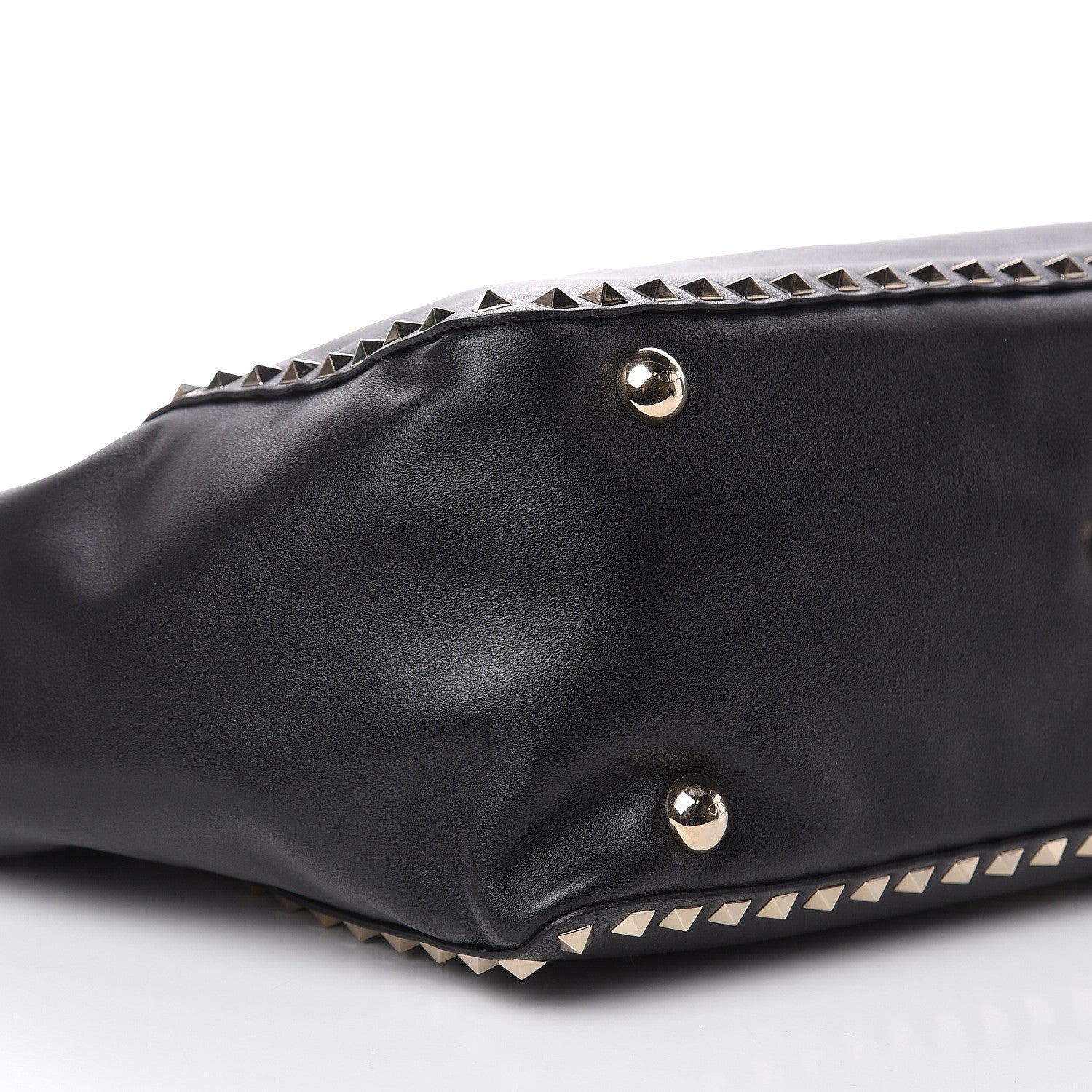 Valentino Garavani Vitello Medium Rockstud Tote Black 7 of 10