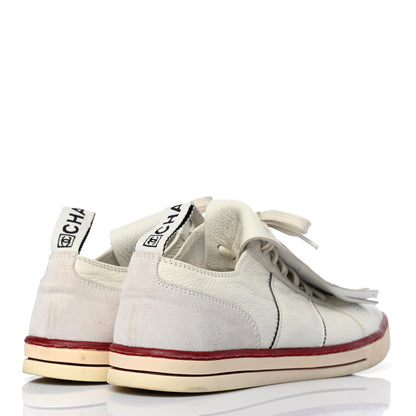 Chanel Calfskin Fringe Golf Tennis 37.5 White 4 of 14