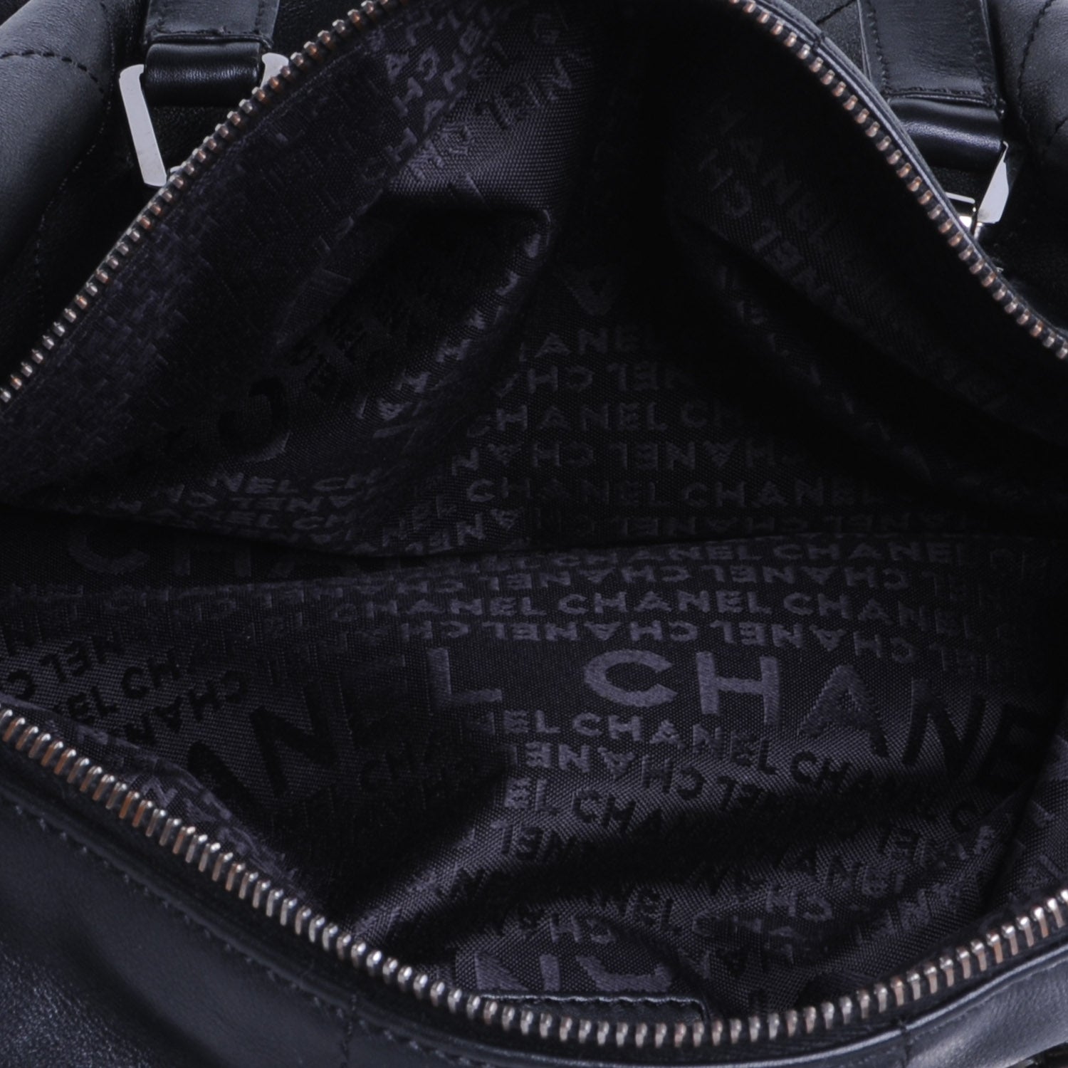 Chanel Leather Square Stitched Handbag Black 6 of 7