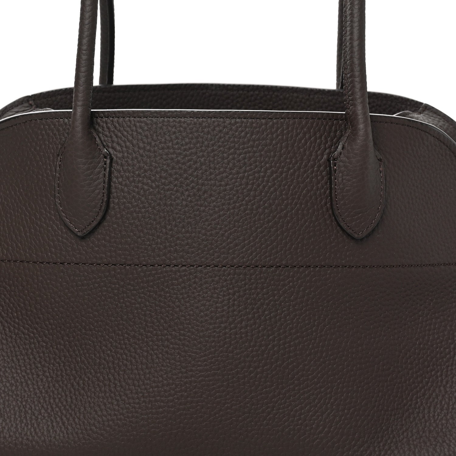 The Row Matte Grained Calfskin Margaux Shoulder 12 Deep Brown 6 of 8