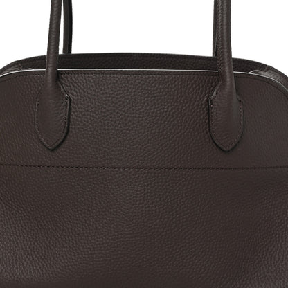 The Row Matte Grained Calfskin Margaux Shoulder 12 Deep Brown 6 of 8