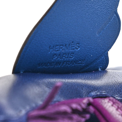 Hermes Milo Lambskin Grigri Rodeo Pegase Horse Bag Charm PM Bleu Saphir Violet Bleu France 4 of 5