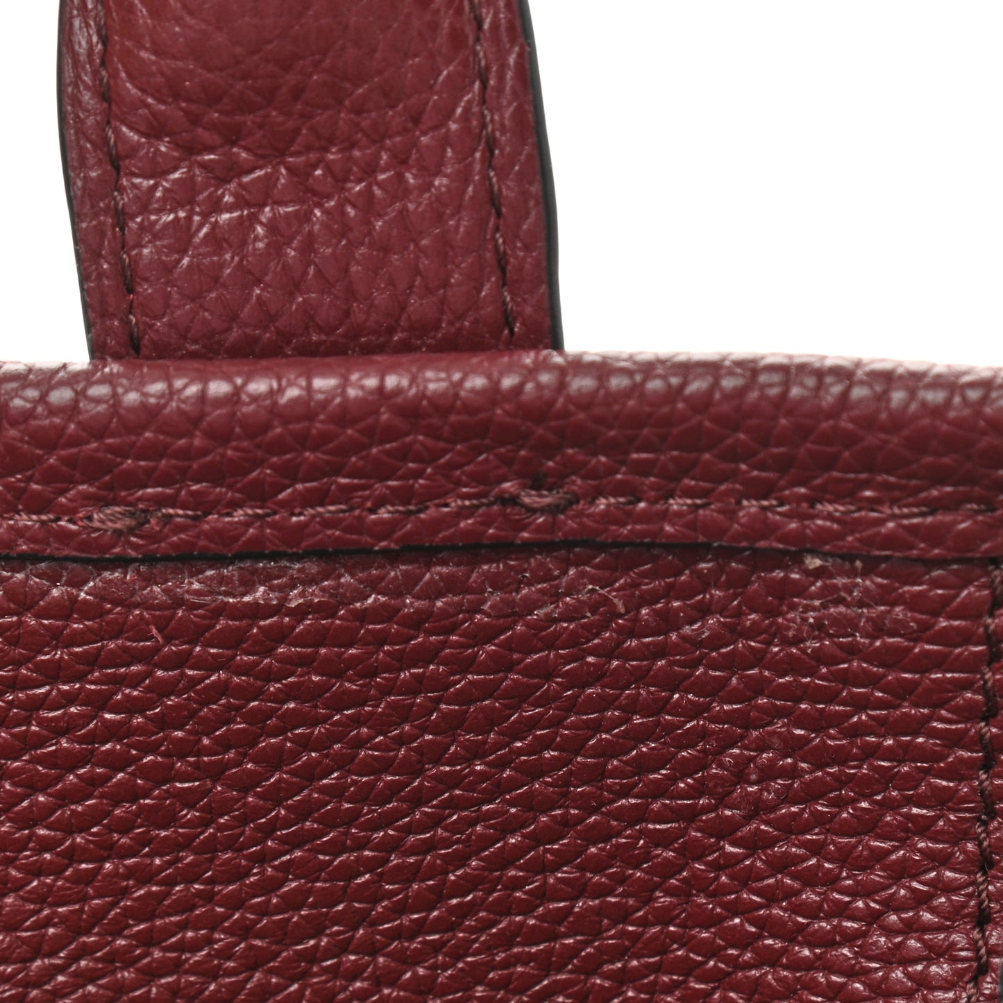 Grained Calfskin Small The Tote Bag Burgundy