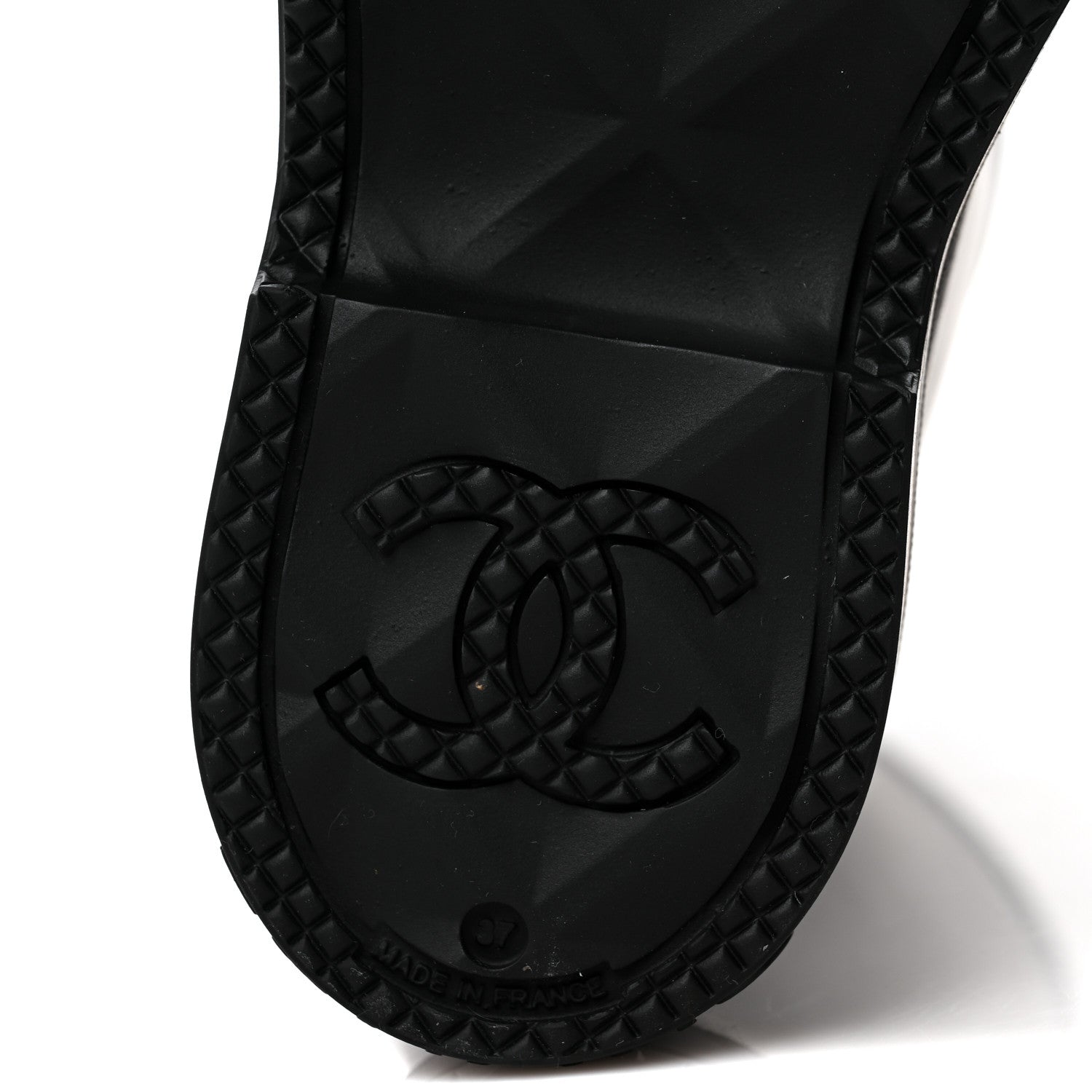 Chanel Caoutchouk CC High Boots 37 Black 7 of 7