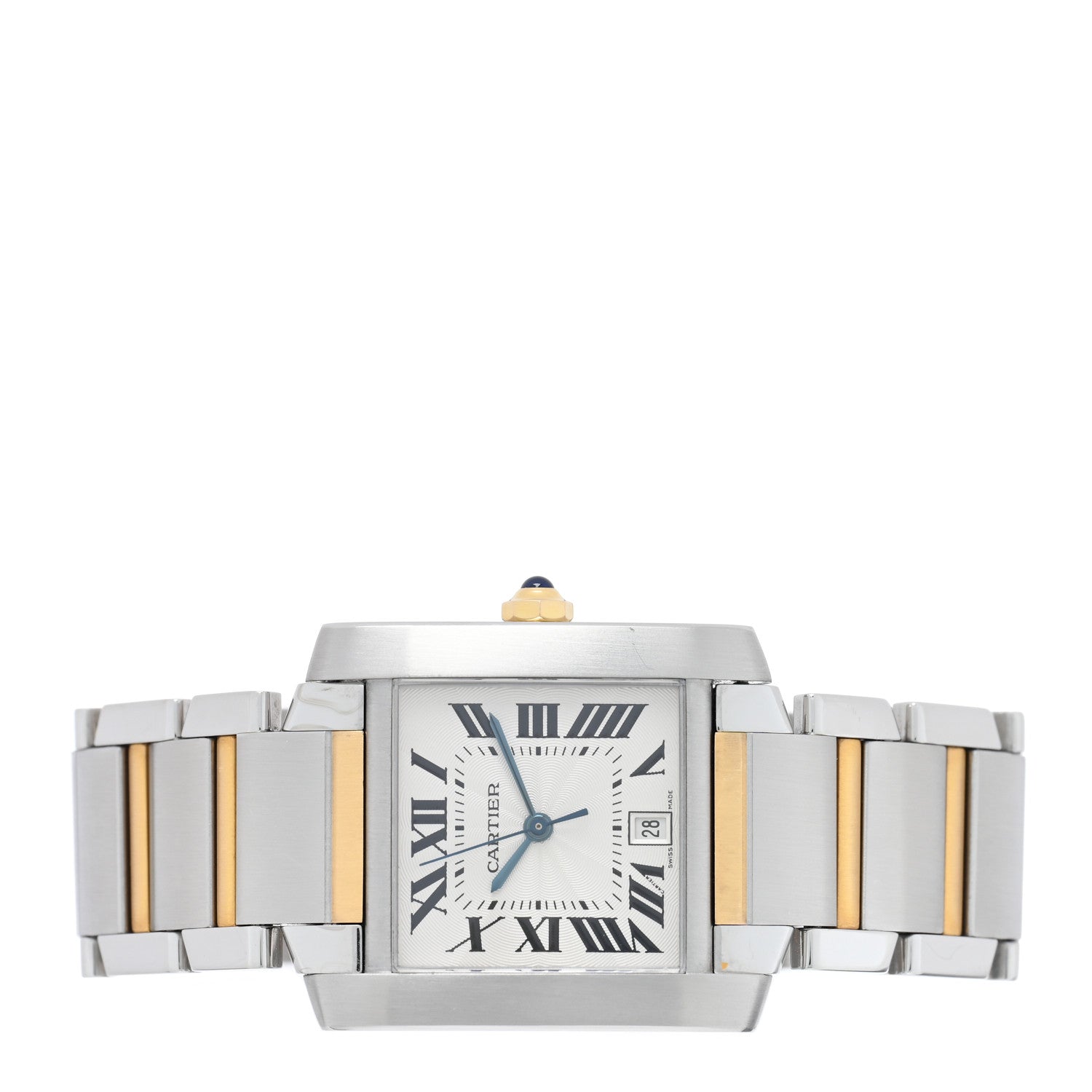 Cartier Stainless Steel 18K Yellow Gold 28mm Tank Francaise Automatic Watch 2 of 5