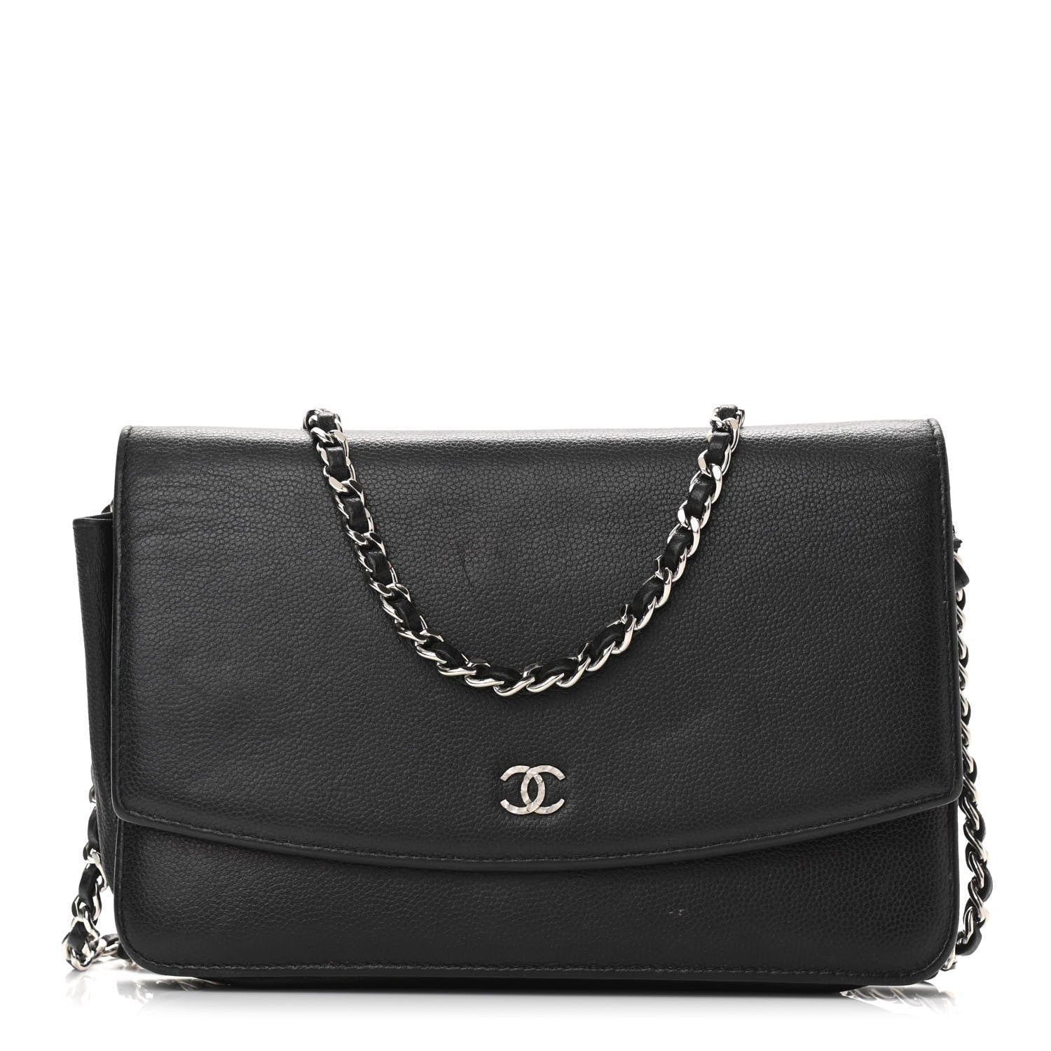 Chanel Caviar Sevruga Wallet On Chain WOC Black 1 of 13