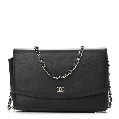 Chanel Caviar Sevruga Wallet On Chain WOC Black 1 of 13