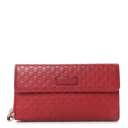 Gucci Soft Microguccissima Continental Zip Wallet Red 1 of 12