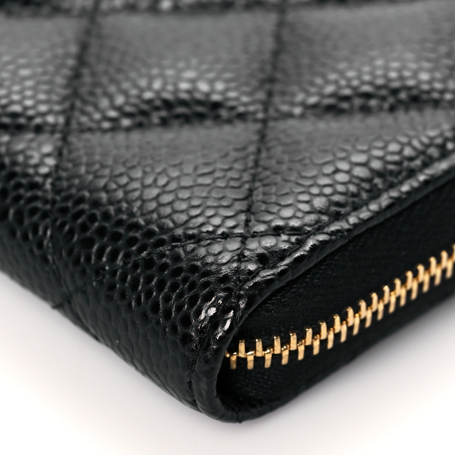Chanel Caviar Quilted Zip Coin Purse Black 10 of 11