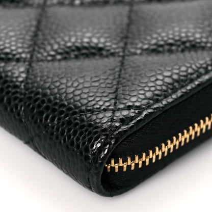 Chanel Caviar Quilted Zip Coin Purse Black 10 of 11