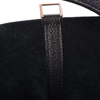 Hermes Taurillon Clemence Picotin Lock 22 MM Black Toffee 7 of 7