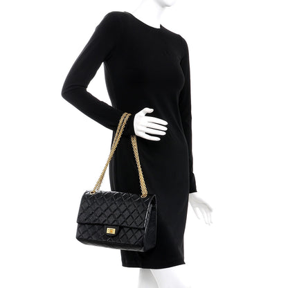 Chanel Aged Calfskin Quilted 2.55 Reissue 226 Flap Black 3 of 9
