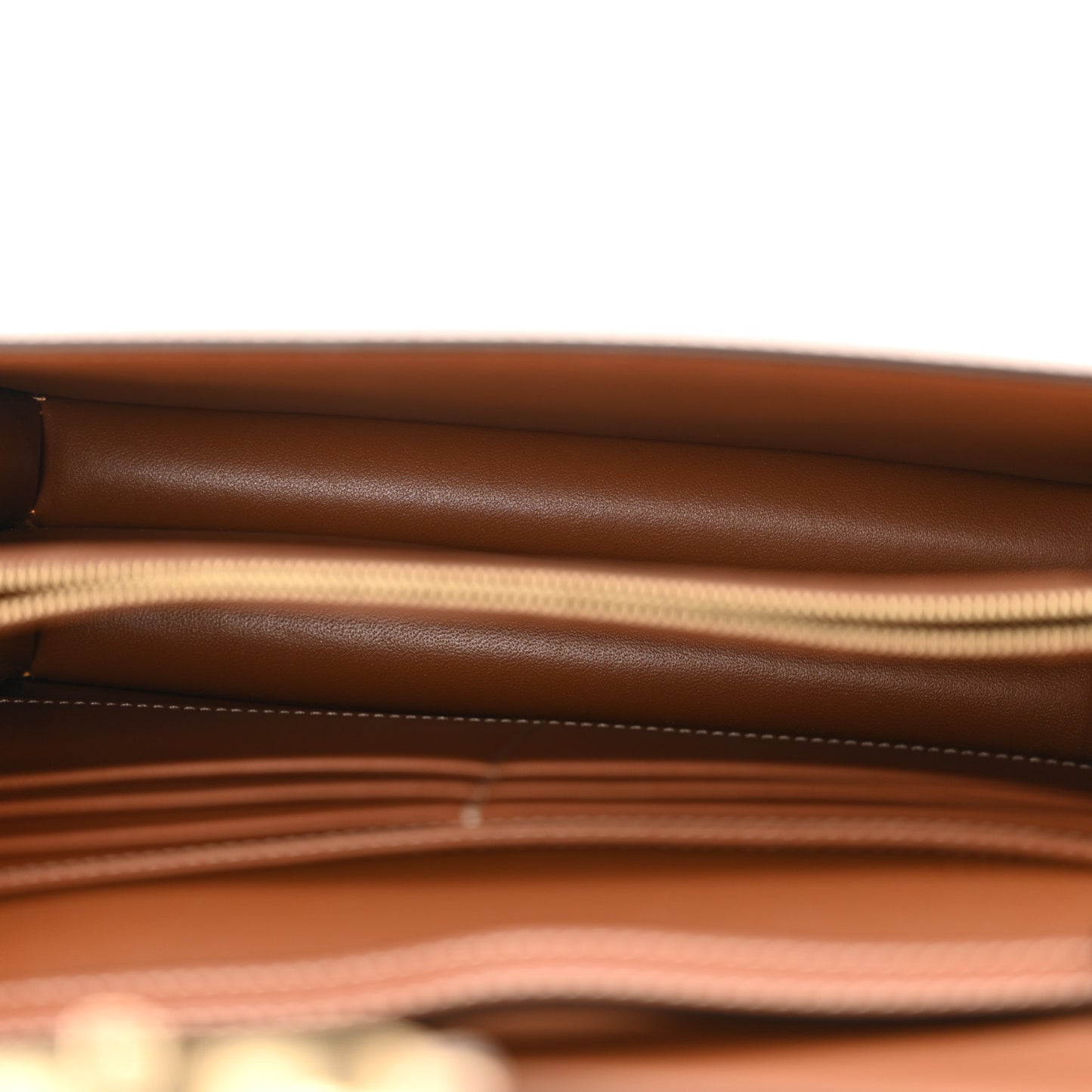 Triomphe Canvas Calfskin Enveloppe Bag Tan