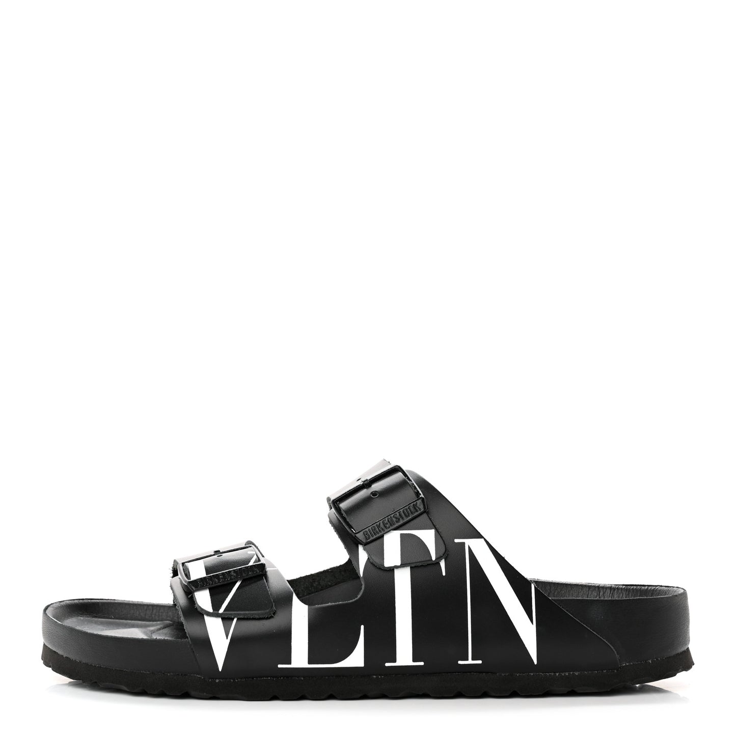 Calfskin VLTN Birkenstock Slide Sandals 43 Black