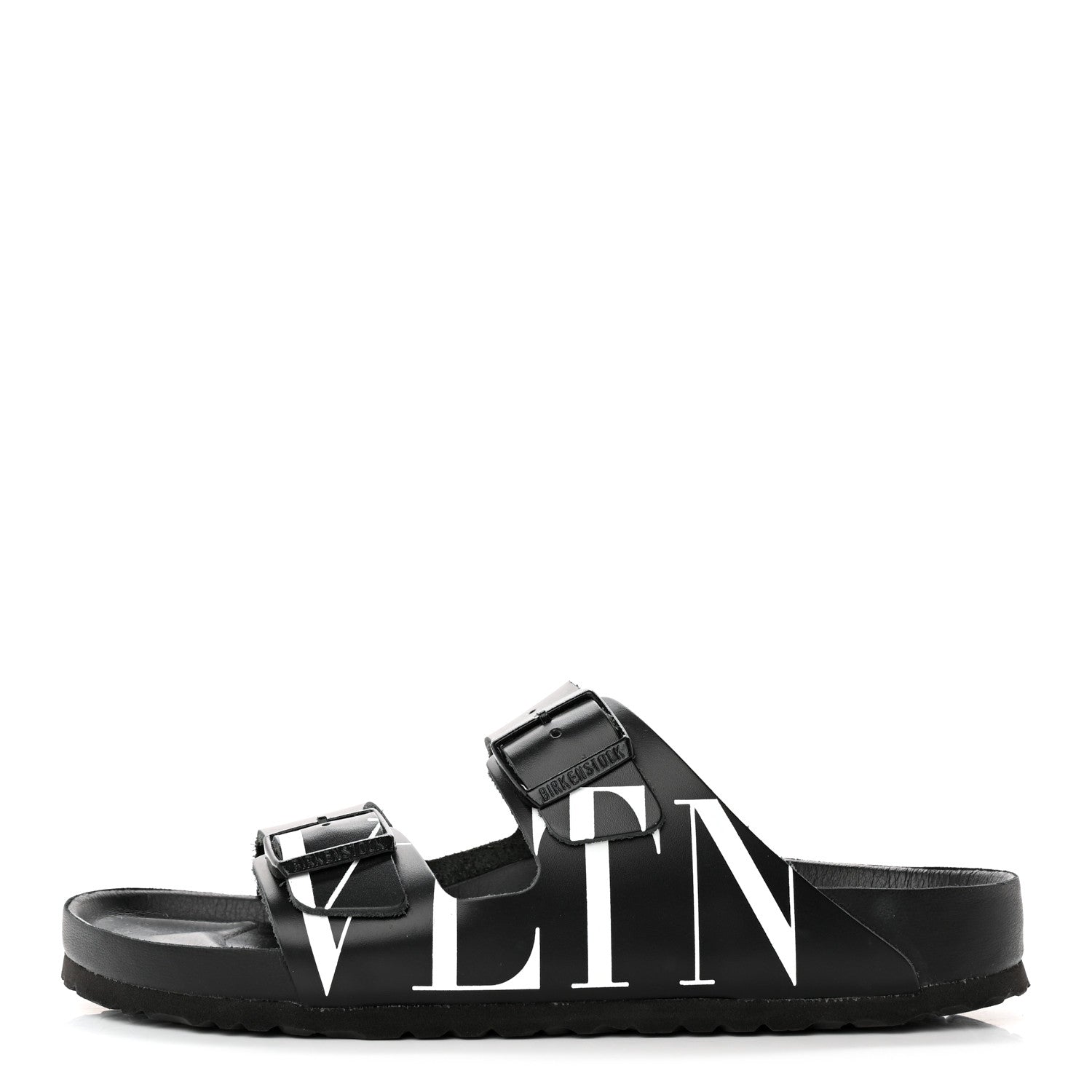 Valentino Garavani Calfskin VLTN Birkenstock Slide Sandals 43 Black 1 of 11