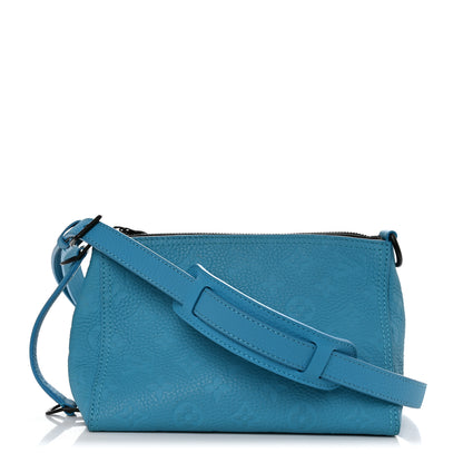 Louis Vuitton Taurillon Monogram Triangle Messenger Turquoise 1 of 11