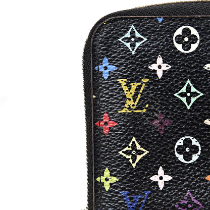 Louis Vuitton Monogram Multicolor Zippy Coin Purse Black Violet 9 of 11